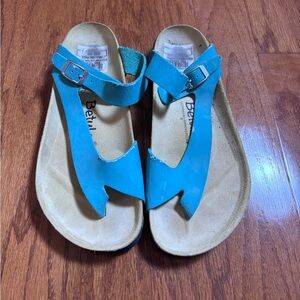 BETULA Birkenstock Aqua Blue Women's Asymmetrical Thong Sandals